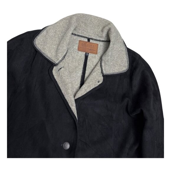 OUTBACK TRADING CO Micro Suede Swing Coat Sherpa Fleece Jacket Womens XL - Picture 2 of 7